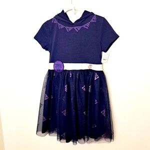 Marvel Black Panther Girls Blue hooded and tulle dress Size L 10-12